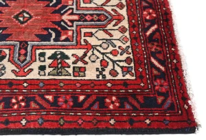 Vintage Cream Tribal 2'5X7'7 Hamedan Persian Runner Rug