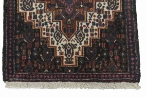 Vintage Cream Geometric Tribal 2X3 Bidjar Persian Rug