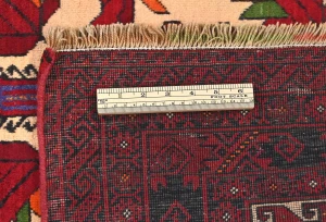 Vintage Red Tribal Geometric 3X5 Balouch Persian Rug