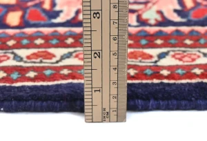 Vintage Purple-navy Floral 2'0X2'5 Kashan Persian Oriental Rug