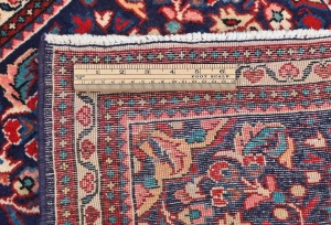 Vintage Purple-navy Floral 2'0X2'5 Kashan Persian Oriental Rug