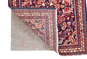 Vintage Purple-navy Floral 2'0X2'5 Kashan Persian Oriental Rug