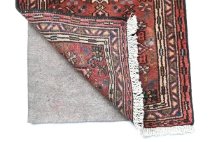 Vintage Rusty Red Tribal 2X3 Karajeh Persian Rug