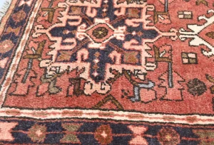 Vintage Rusty Red Tribal 2'2X3'5 Karajeh Persian Rug