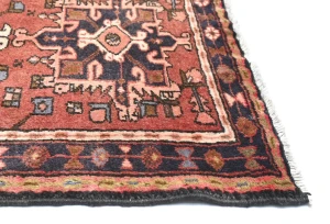 Vintage Rusty Red Tribal 2'2X3'5 Karajeh Persian Rug