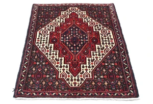Vintage Red Geometric 2'5X3'4 Bidjar Persian Rug