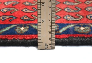 Vintage Red Floral 2'7X3'5 Zanjan Persian Rug