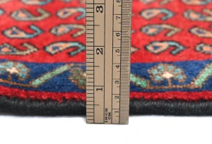 Vintage Red Floral 2'7X3'2 Zanjan Persian Rug