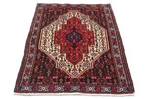Vintage Red Tribal 2'6X3'7 Bidjar Persian Rug