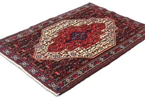 Vintage Red Tribal 2'6X3'7 Bidjar Persian Rug