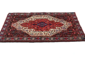 Vintage Red Tribal 2'6X3'7 Bidjar Persian Rug