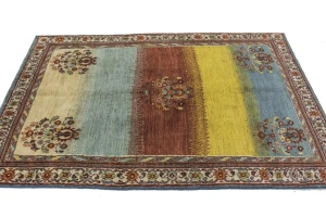 Multicolored Tribal 4X6 Gabbeh Persian Rug