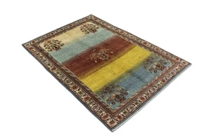 Multicolored Tribal 4X6 Gabbeh Persian Rug