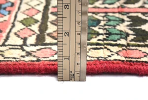 Semi Antique Cream Floral 2'4X4'2 Bakhtiari Persian Rug