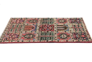 Semi Antique Cream Floral 2'4X4'2 Bakhtiari Persian Rug
