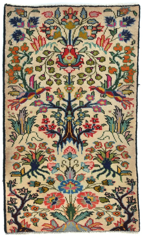 Vintage Cream Classic 2'5X4'1 Tabriz Persian Rug