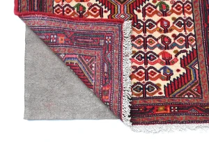 Vintage Cream Tribal 2'7X4'1 Tajabad Persian Oriental Rug
