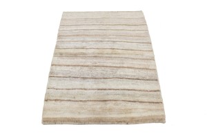 Vintage Beige Tribal 4X5 Gabbeh Persian Rug