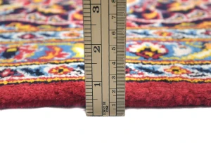 Vintage Red Floral Traditional 9X13 Kashan Persian Rug