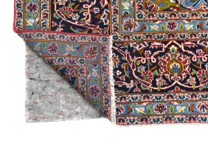 Vintage Red Floral Traditional 10X13 Kashan Persian Rug