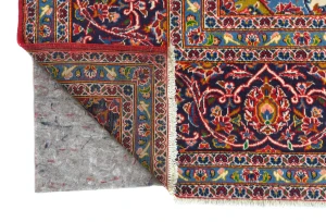 Vintage Red Traditional Floral 10X13 Kashan Persian Rug