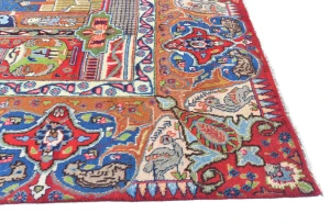 Vintage Multicolored Traditional 10X13 Kashmar Persian Rug