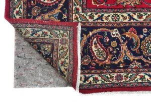 Vintage Red Floral Traditional 10X13 Tabriz Persian Rug