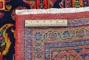 Vintage Scarlet Red Tribal Geometric 7X10 Viss Persian Rug