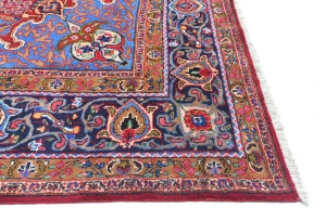 Vintage Red Traditional 10X13 Sabzevar Persian Rug