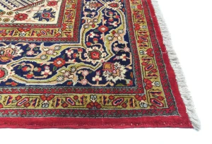 Vintage Red Floral Traditional 10X13 Tabriz Persian Rug