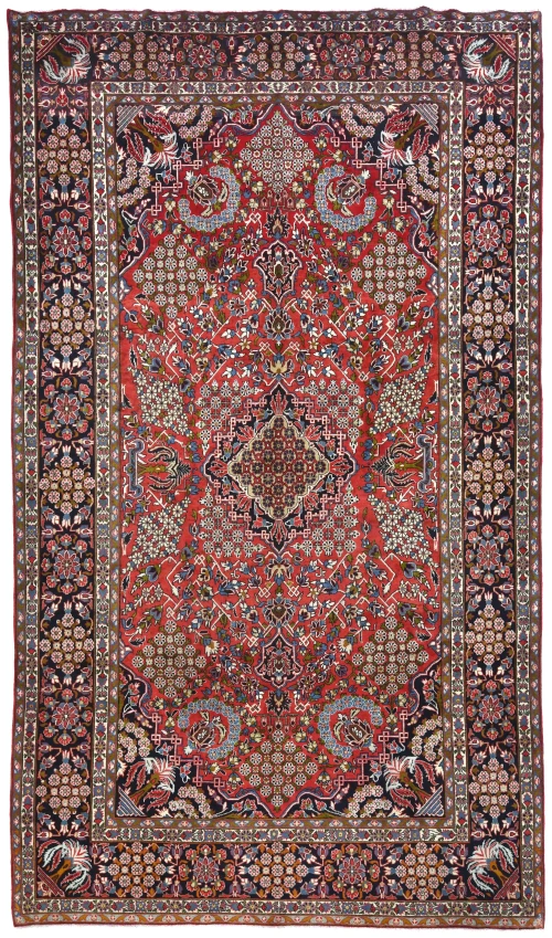Vintage Red Traditional 10X16 Najafabad Persian Rug