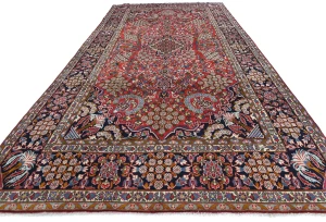 Vintage Red Traditional 10X16 Najafabad Persian Rug