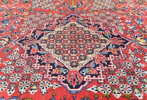 Vintage Red Traditional 10X16 Najafabad Persian Rug