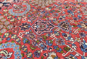 Vintage Red Traditional 10X16 Najafabad Persian Rug