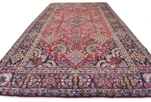 Vintage Red Traditional 10X16 Najafabad Persian Rug