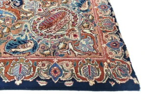 Vintage Purple-navy Traditional 10X13 Kashmar Persian Rug