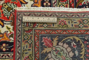 Vintage Red Floral Traditional 8'0X11'5 Tabriz Persian Rug