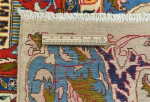 Vintage Multicolored Pictorial 10X13 Kashmar Persian Rug