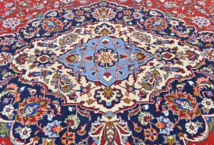 Vintage Red Floral Traditional 10X13 Kashan Persian original Rug