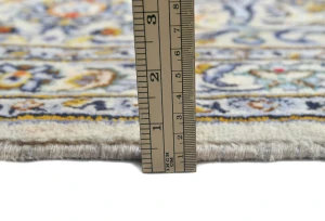 Vintage Cream Floral Traditional 10X13 Kashan Persian Rug