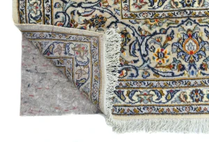 Vintage Cream Floral Traditional 10X13 Kashan Persian Rug