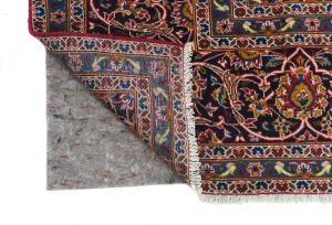 Vintage Red Floral Traditional 10X13 Kashan Persian Rug