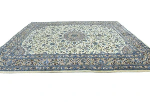 Vintage Cream Traditional 10X13 Kashmar Persian Rug