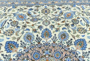 Vintage Cream Traditional 10X13 Kashmar Persian Rug