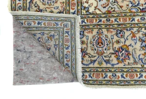 Vintage Cream Traditional Floral 7X10 Kashan Persian Rug
