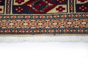Cream Tribal 3X4 Geometric Turkoman Persian Oriental Rug