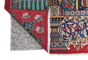 Vintage Multicolored Traditional 9'5X12'6 Kashmar Persian Rug