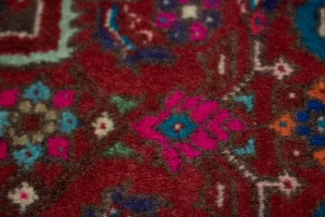 Vintage Red Geometric Tribal 2X3 Bidjar Persian Rug