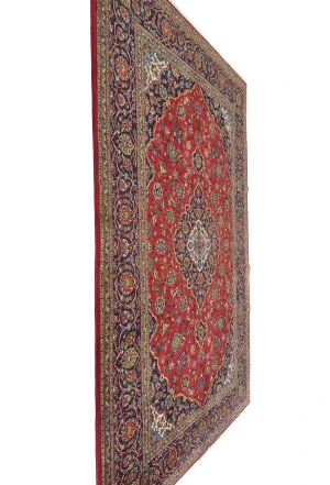Vintage Red Traditional Floral 7X10 Kashan Persian Rug