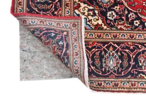 Vintage Red Traditional Floral 6'5X9'7 Kashan Persian Rug